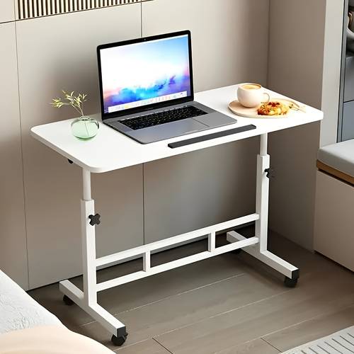 ergonomic adjustable height mobile bedside table foldable rolling laptop desk space saving computer workstation for sofa bed bed eating table study desk movable desk for elderly the best gifts for thanksgiving and christmas
