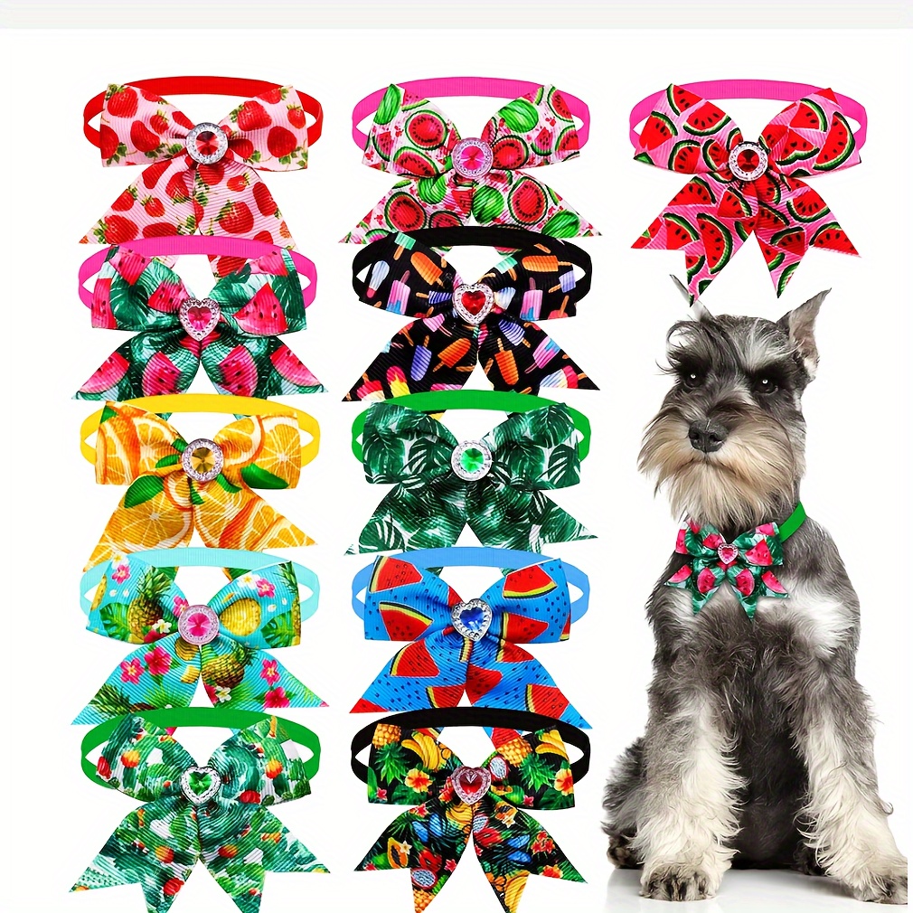 

10/pack Random Pet Diamond Cool And Diverse Summer Dog And Cat Bow Ties