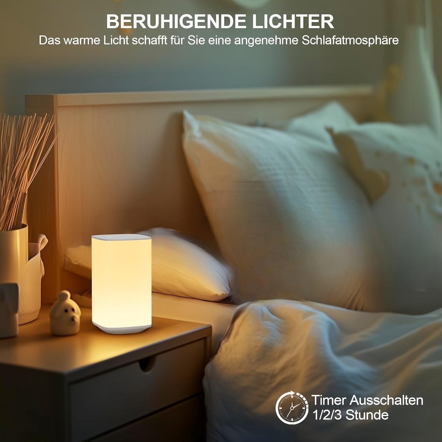 Color ring color selection light RGB, touch bedside lamp, night light/remote control desk lamp, adjustable color changing night light, timed shutdown, USB charging/suitable for bedroom, living room, party, Christmas, birthday gift atmosphere light