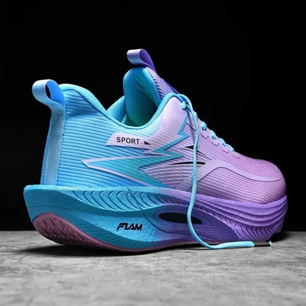 Men'S Ultra-Light Casual Athletic Shoes, 5 Colors, Professional Marathon Running Shoes, Carbon Plate Cushioning Training Sneakers, Breathable Low-Top Design with Fluorescent Upper, TPR Sole Suitable for All-Season Training, Gym, Track And Field