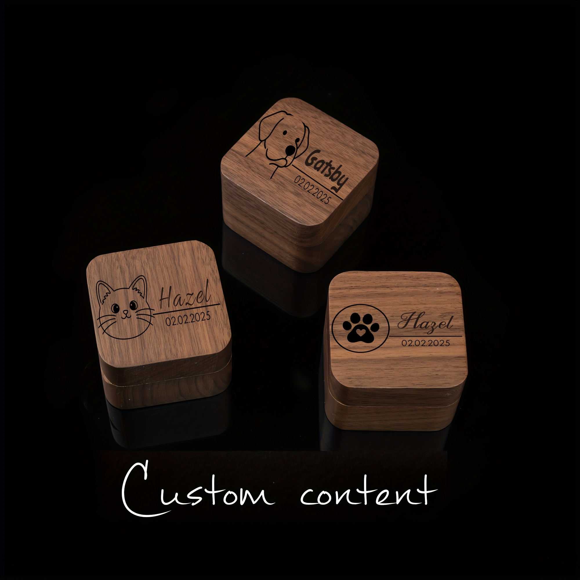 Customized Pet Hair Commemorative Box for Dogs and Cats
