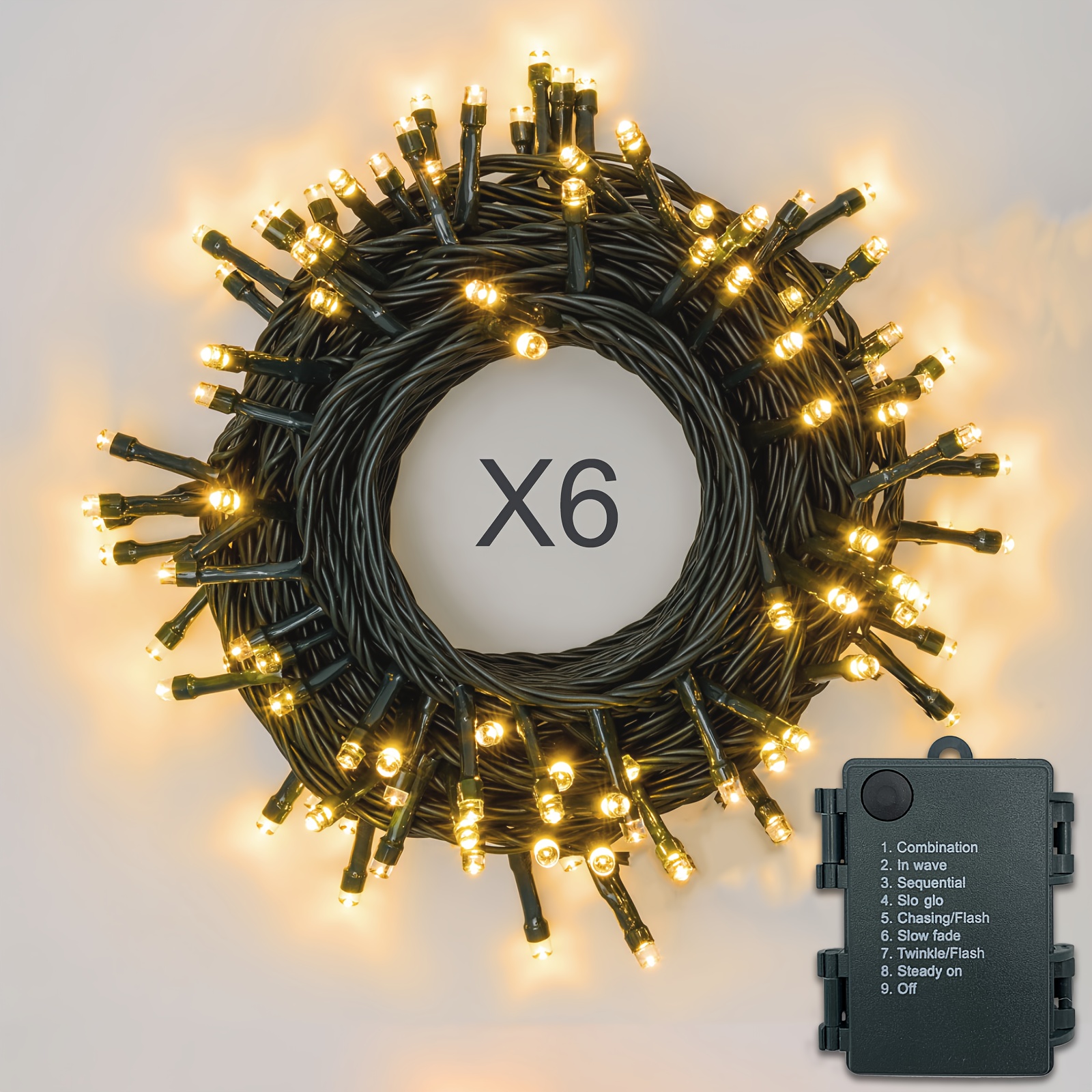 TEMU Fairy Lights Battery 2pcs Led Lights Outdoor With Timer And 8 , Outdoor Lights Battery Operated Christmas Lamp For Outdoor Decor Wedding