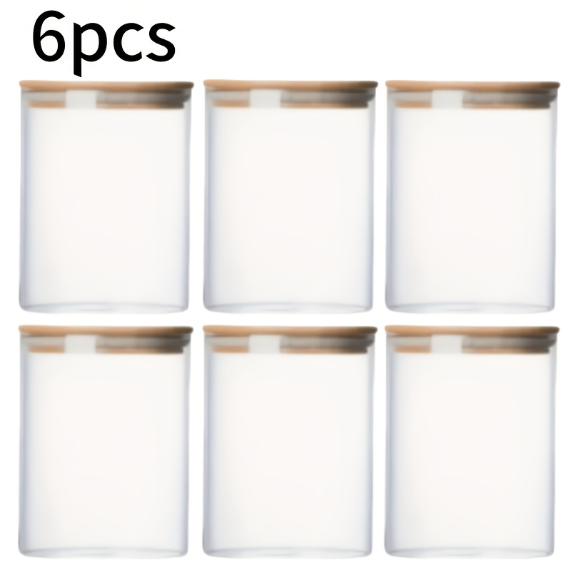 TEMU 6pcs Transparent Glass Candle Holders With Lids. This Is A Versatile Candle-making Tool Suitable For . An Ideal Table Decoration For Christmas