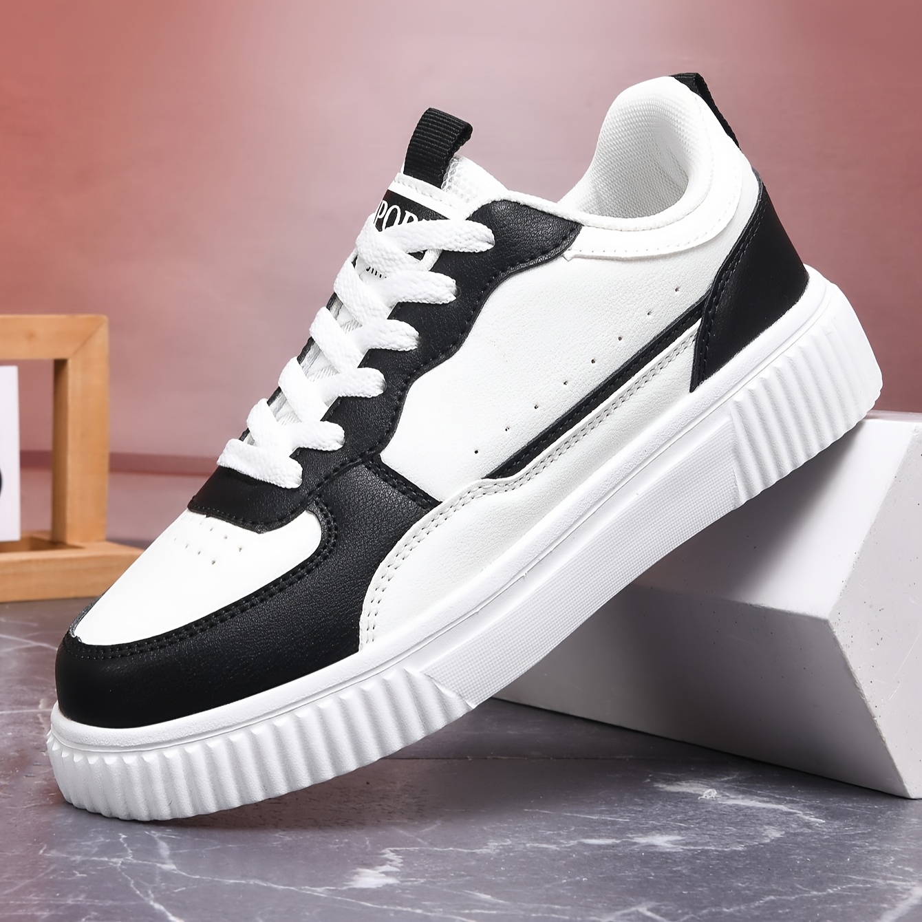 

Women' Sneakers, Low-top Casual Sports Shoes With Geometric Pattern, Breathable Fabric Lining And Insole, Eva Outsole, , Sole