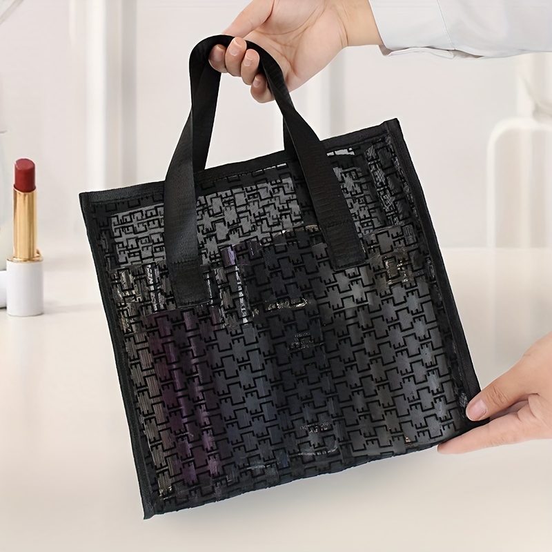 5 Schwarze Nylon-Netztaschen Mit Kordelzug – Je 30x22,5 Cm, Für Fitness, Reisen, Strand & Mehr