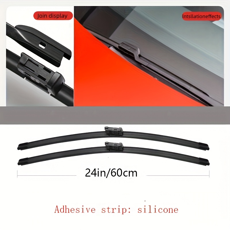Suitable For Transporter T5 2014 - 2023 Front Windshield Wiper Blades, Silicone Type, 24'' 2pcs
