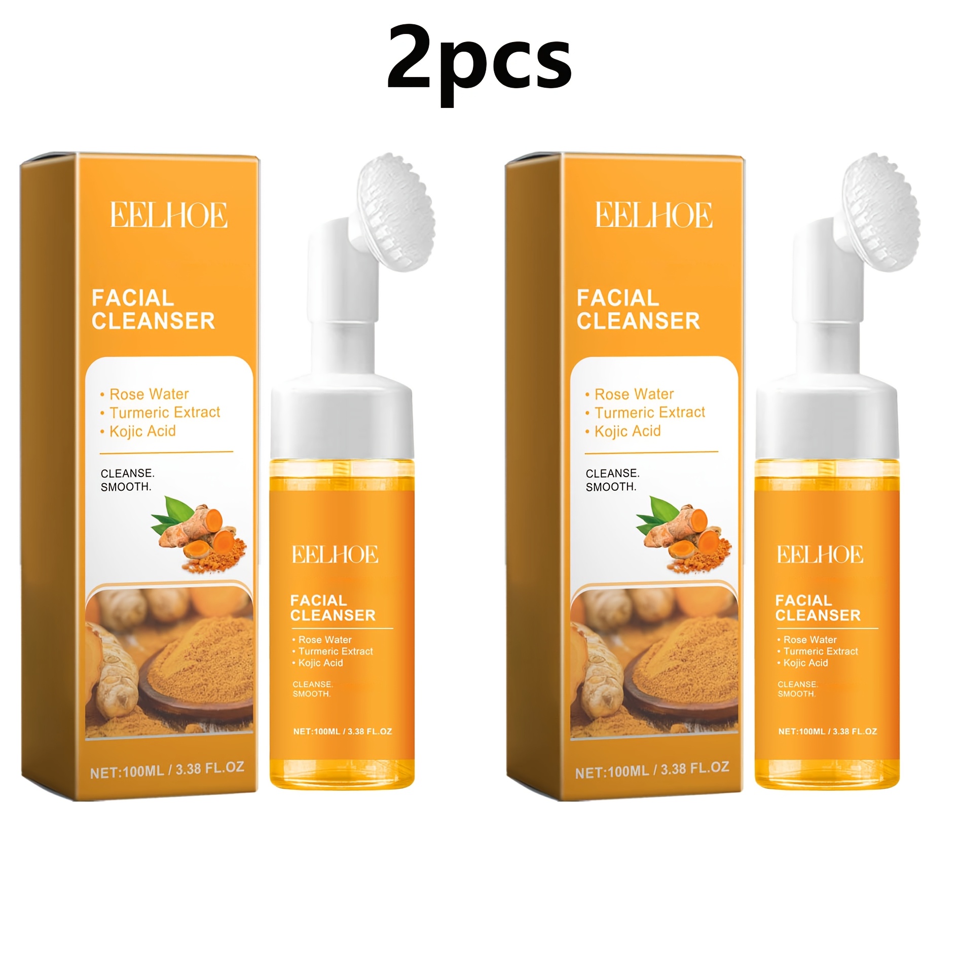 TEMU Turmeric Pore Tightening Cleanser, Deep Clean Facial Pores, , Beige Moisturizing, Facial Light Beige Texture, The Best Christmas Gift