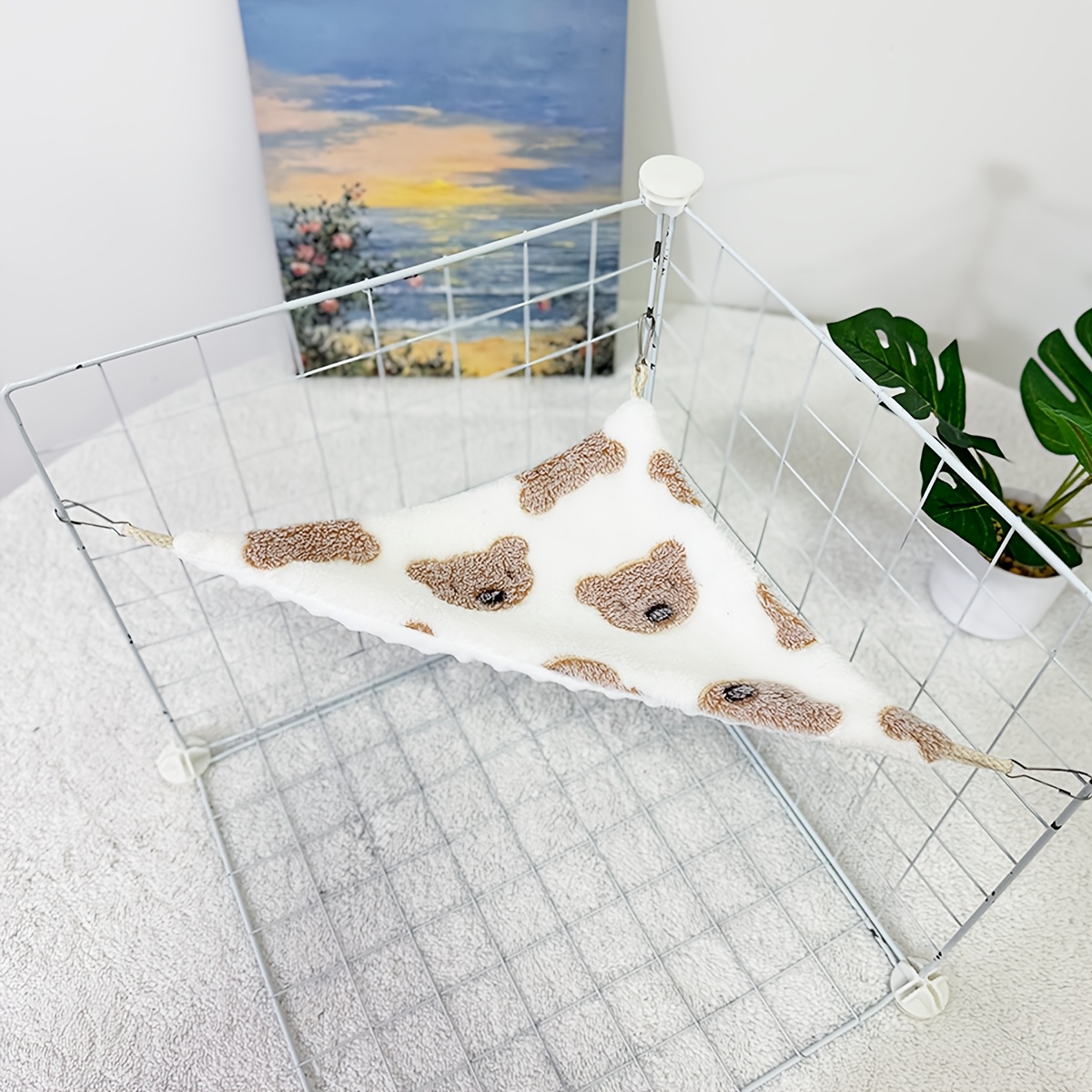 TEMU A Triangular Jumping Platform For Birds In A Parrot Cage, Breathable Bird Nests For , Suitable For Small Pets Like Hamsters, A Hammock For Sugar