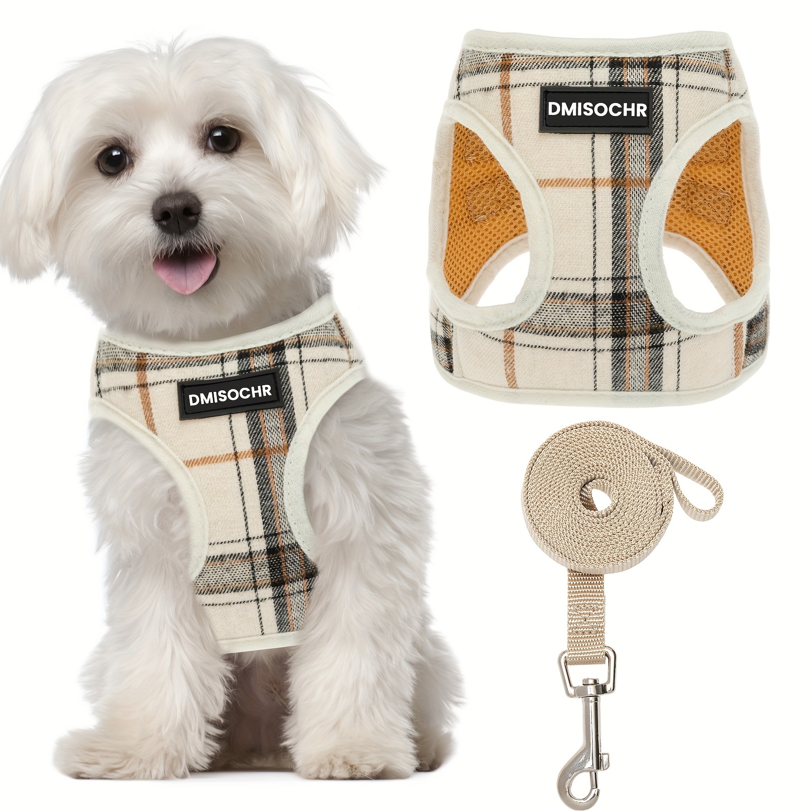 

Reflective Dog Harness And Leash Set - Adjustable Soft Mesh Vest For Small Breeds, Ideal For Walking, Running & Training