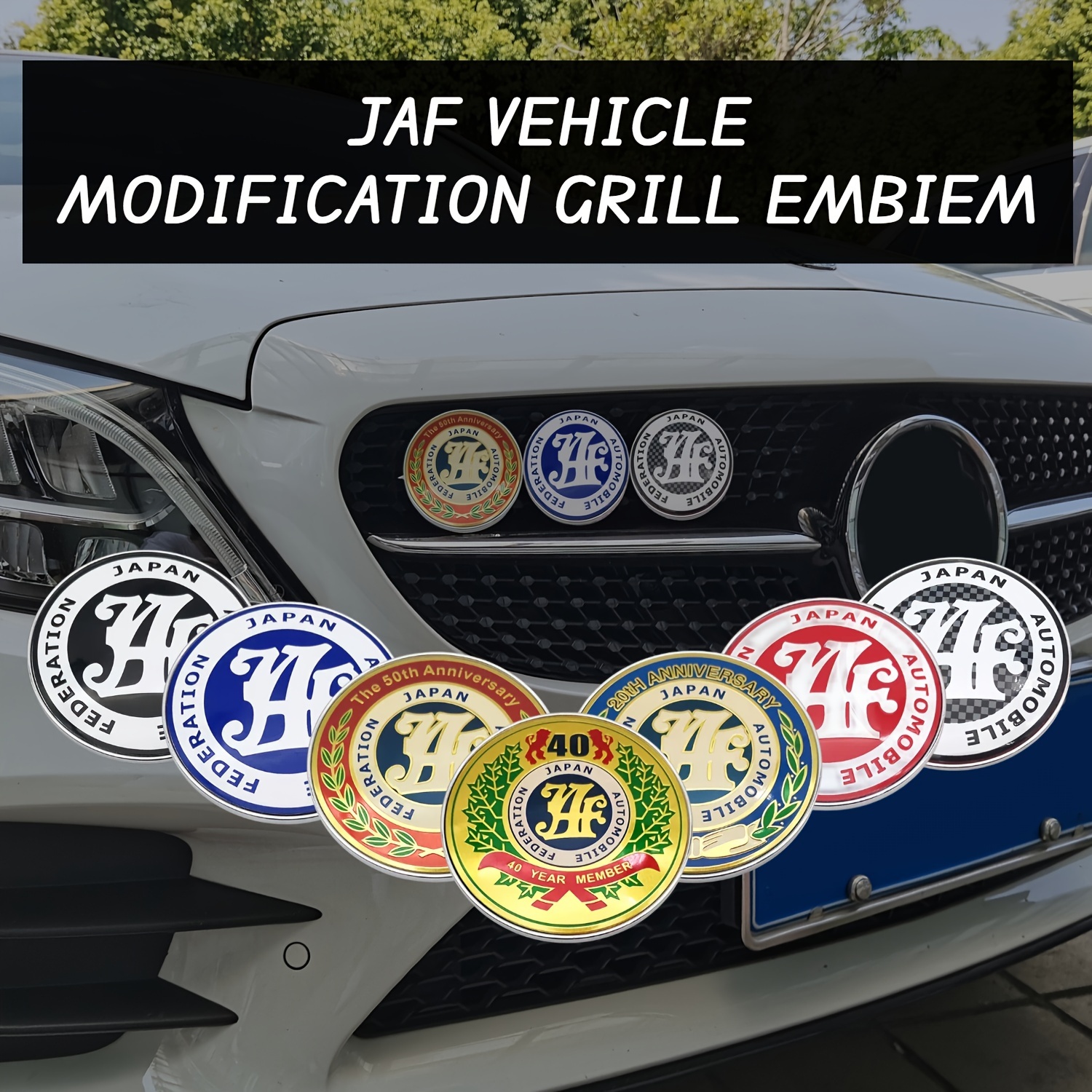 

1- Metal Jaf Grille - Zinc Alloy Japan For Universal Jdm - Auto