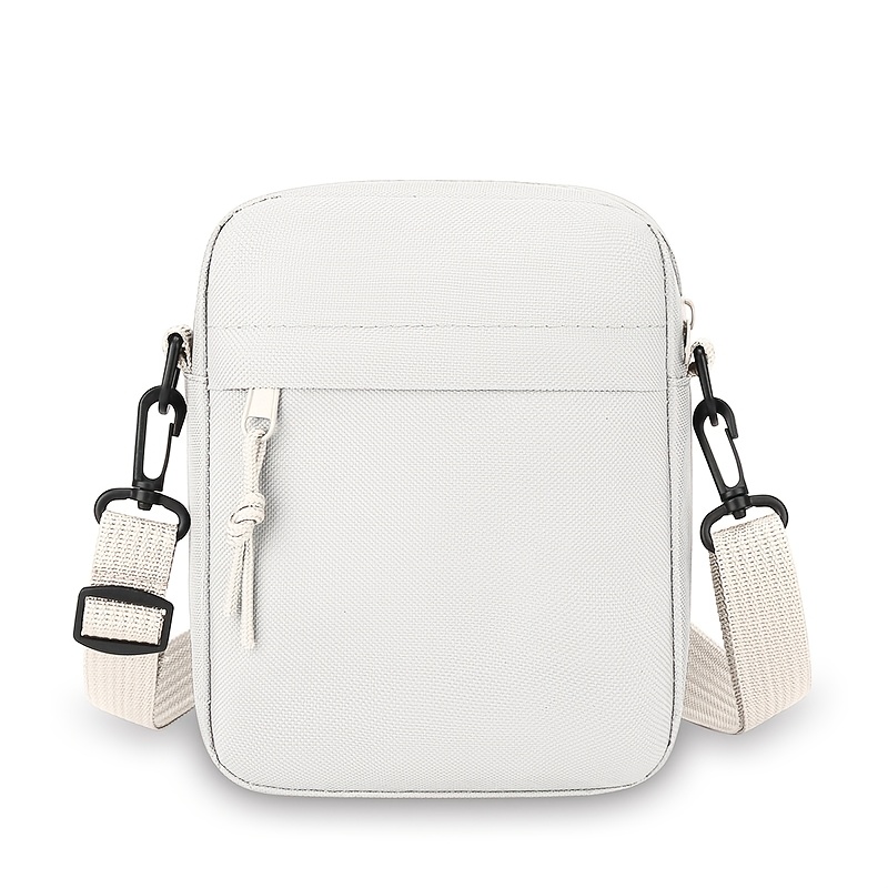 TEMU Solid Canvas Crossbody Bag Small Square Bag Casual Business Lightweight Coin Phone Shoulder Bag