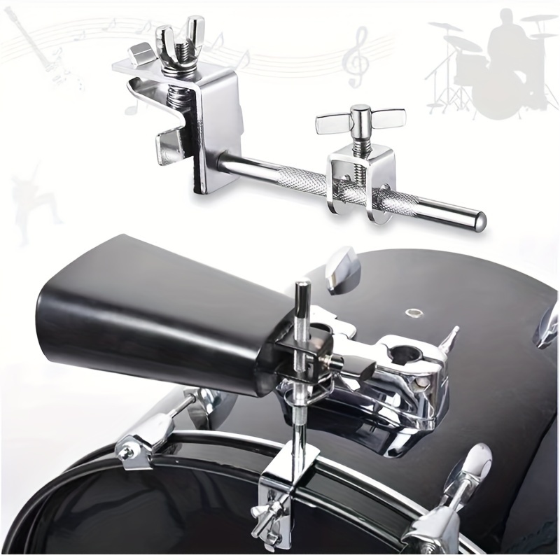 

Adjustable Silvery Clamp For Bass Drum - Mounting Holder With Action , Iron Construction