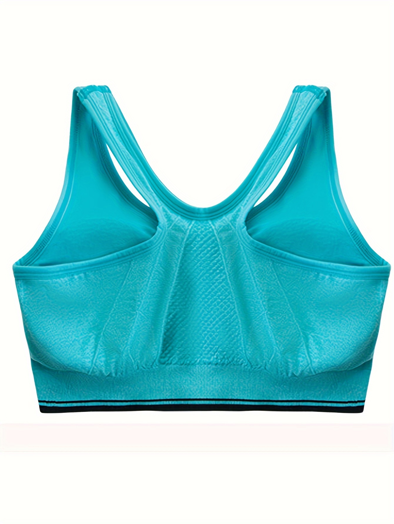 Zipper Front Sports Bra High Stretch Running Yoga Fitness - Temu