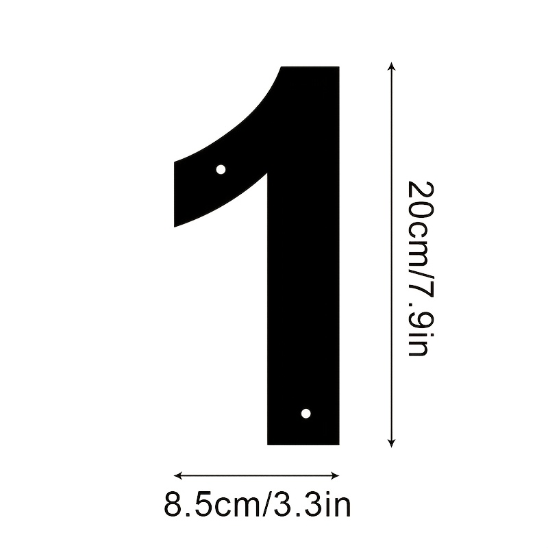 TEMU 1pc Metal Artwork Numbers 0-9, Craft Wall Door Plaque, Diy Address, Home, Number Plate, Wall-mounted, No Electricity Required. Suitable For Home