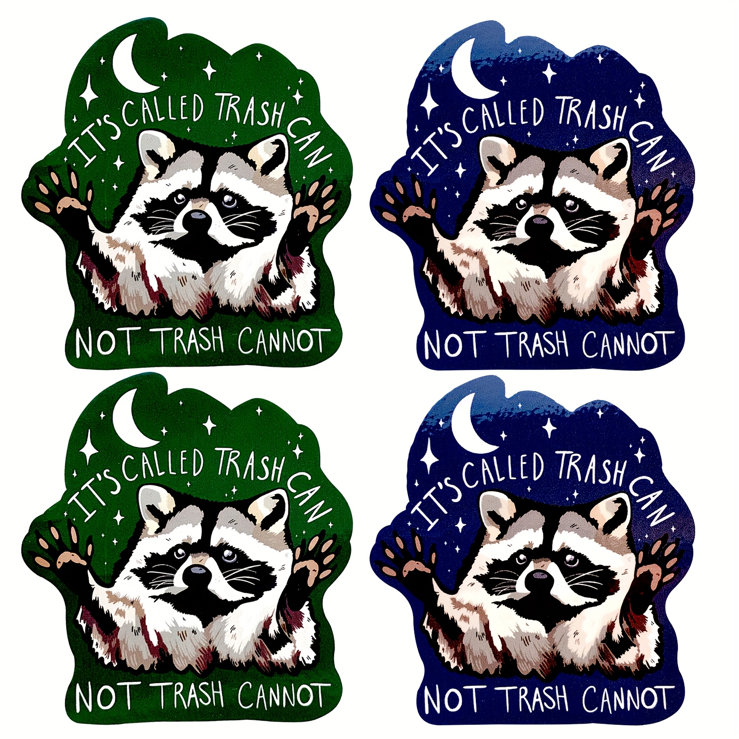 

Funny Raccoon Motivational Stickers - Laptops, Water Bottles, Luggage & Car Windows - Pvc Material - 'not Trash Can' Design - Unique Gift Idea