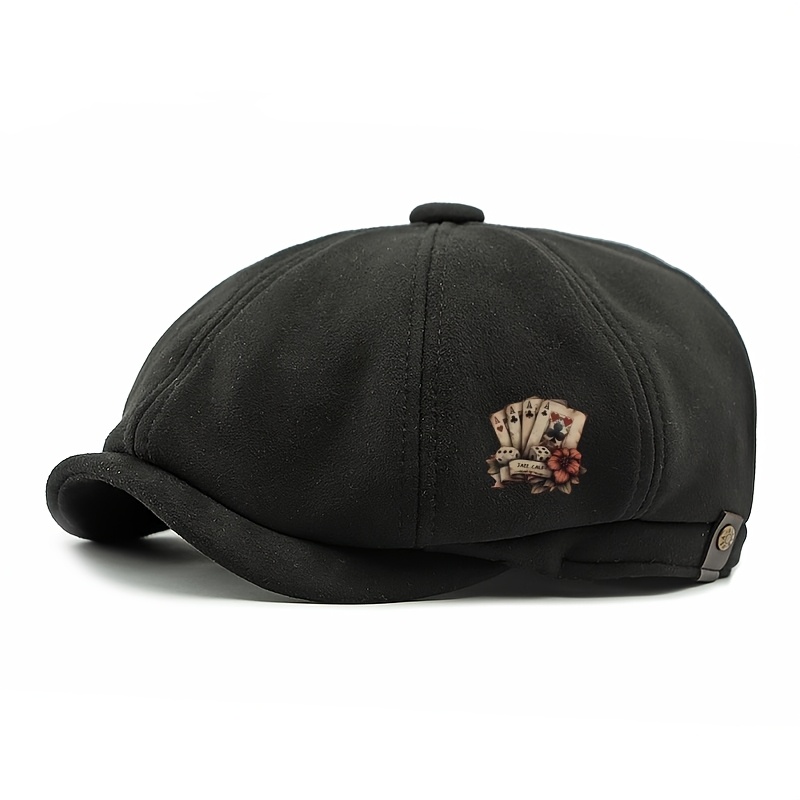 TEMU This Beret Is Designed For Men, Featuring A British Vintage Style Lightweight And Warm. Versatile For Occasions, Including Holidays Like