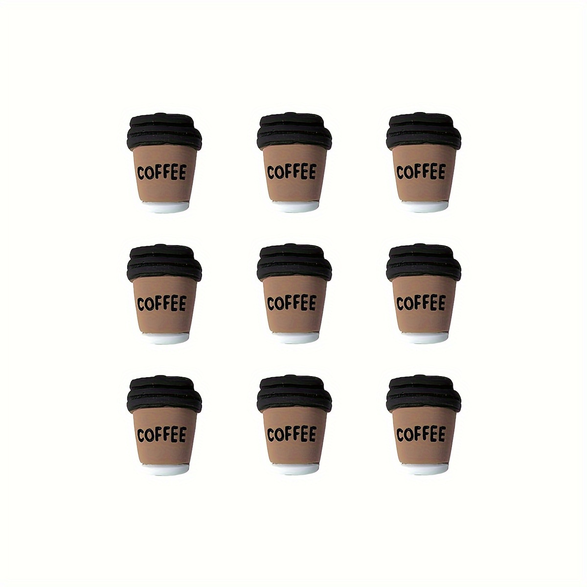 TEMU 9pcs/set Push Pins, Cup-shaped Push Pins, Cute Push Pins, Decorative Push Pins, Coffee Cup Decor, Office Supplies, Home Decor, Photo Wall Decor,