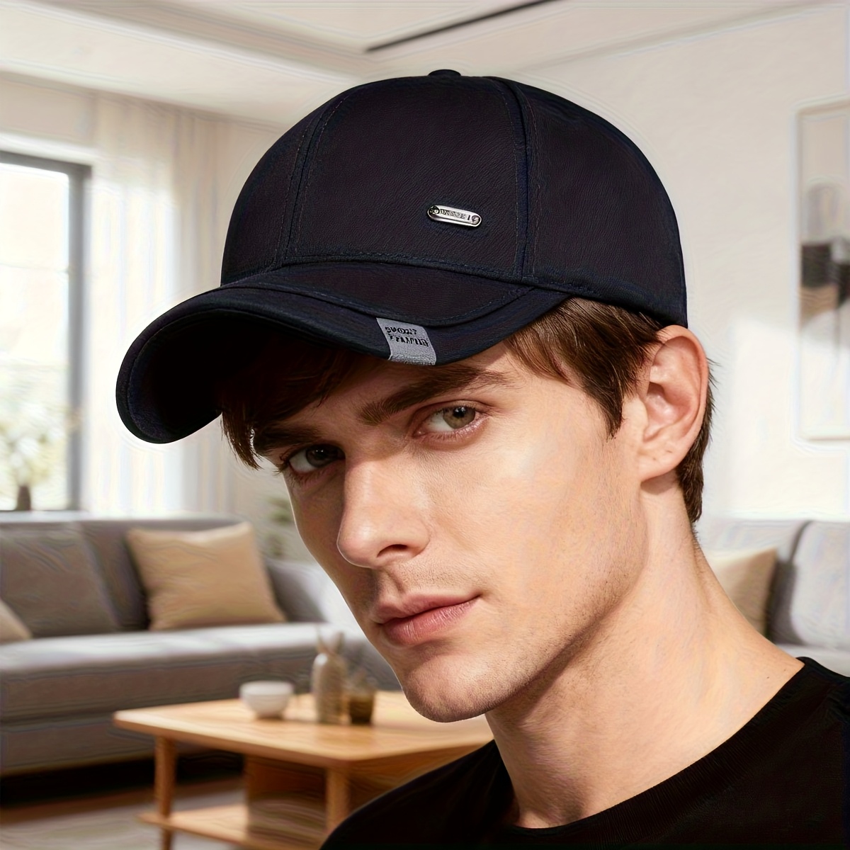 Casquette de baseball pour homme avec motif de lettres ajustable, bonnets de papa parfaits pour le printemps et l'été.