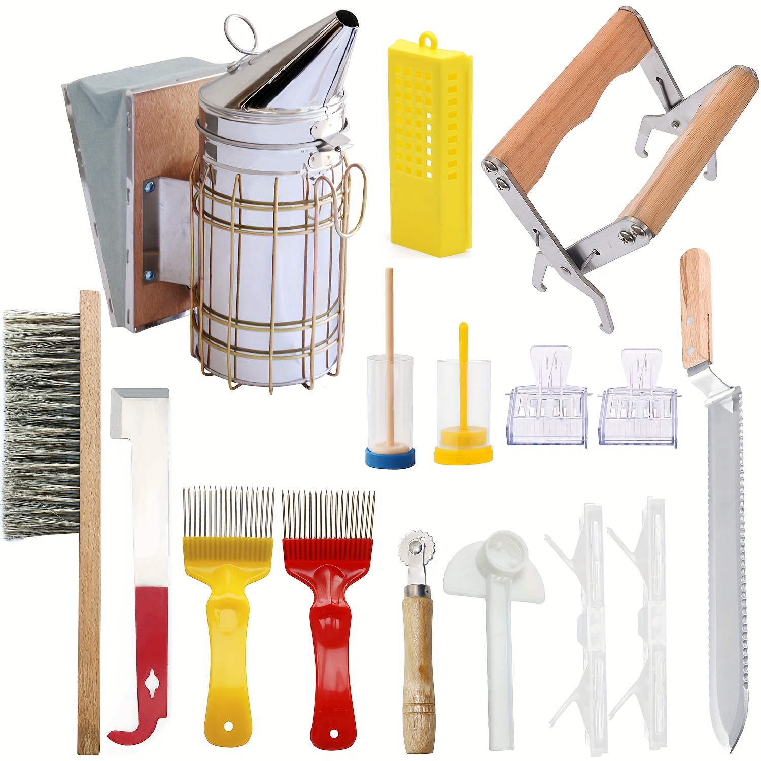 

16pcs, Beekeeping Supplies Tool Kit, Beekeeper Bee Beekeeping Tools For Beekeepers Professional Bee Hive Tools