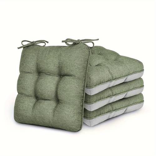 memory foam chair cushions set of 4 m l size outdoor indoor chair pads for dining chairs 4 pack seat cushions for kitchen dining room office patio chair