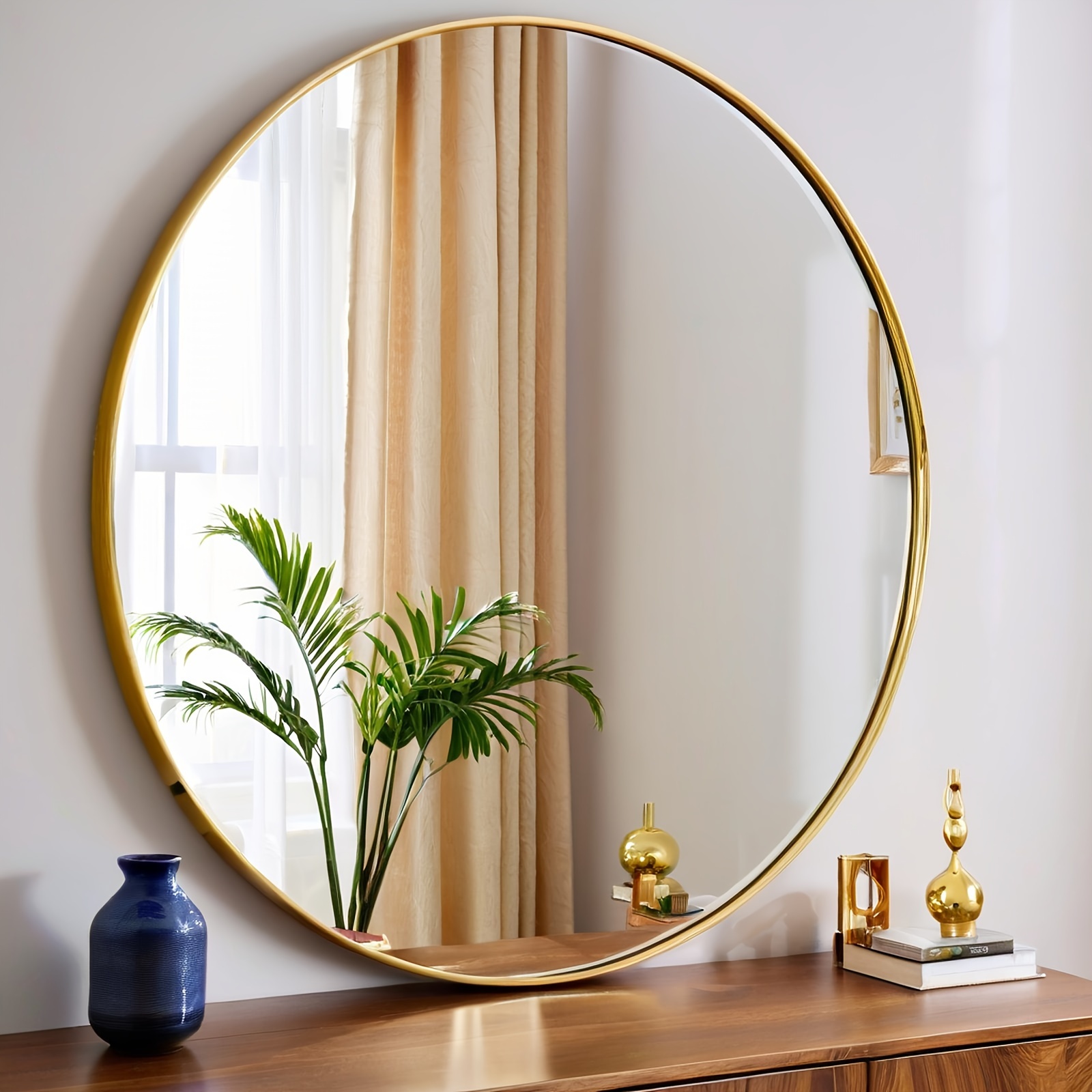 

Round Wall Mirror 20/24/30 Inch, Bathroom Mirrors For Over Sink, Mirror For Bathroom, Entryway, Bedroom, Vanity