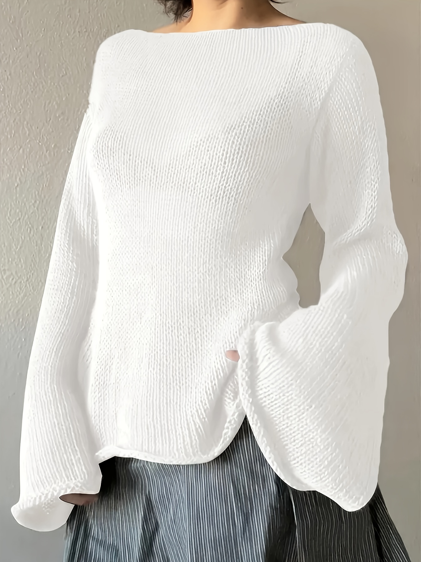Girls Puff Sleeve Sweatshirt - Trendy Loose Fit Tunic Sweater, Long Sleeve Fall Top