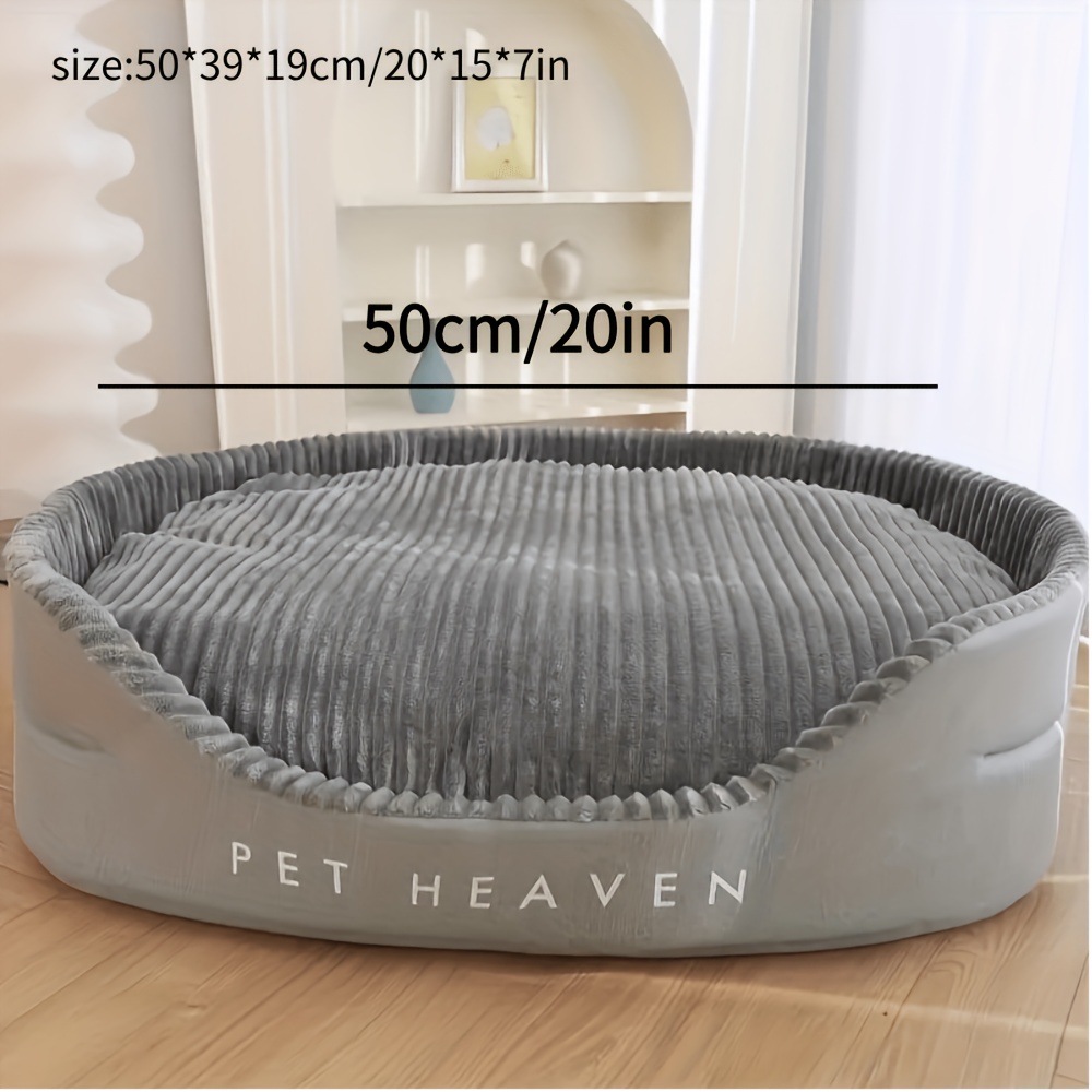 TEMU Panier pour animaux de compagnie avec matelas amovible ; un lit doux adapté aux chiens, chats et autres animaux. Fabriqué à partir d'un matériau
