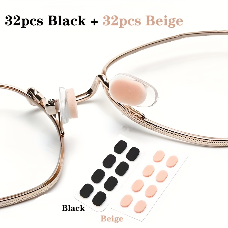 64pcs Eva Foam Nose Pads For Glasses - 1.5mm Anti-slip & Anti-dent Pads | Pressure Relief Nose Bridge | Self-adhesive For All Eyewear (reading/sunglasses/spectacles)
