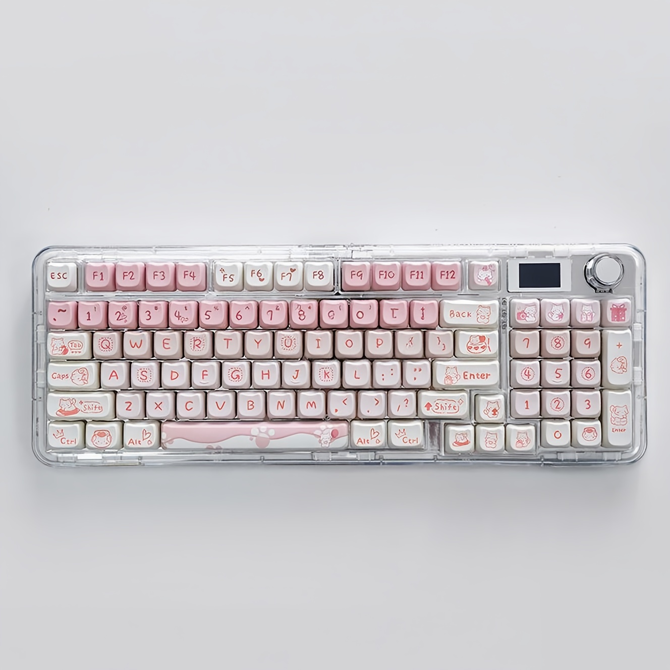 134   keycaps cat shaped mao   cute heat sublimation cross axis compatible with     such as 61 63 64 67 68 71 75 78 82 84 87 96 98 100 104 108 etc Product details 3