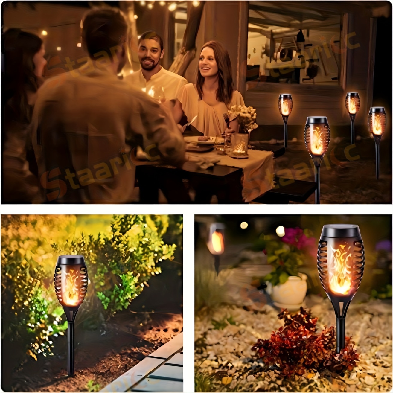 16 8 2 1pcs solar outdoor lights 12led solar torch lights solar lamp outdoor flashing flame lamp for garden decor lighting mini landscape flame lights for yard pathway patio pool lawns halloween christmas decoration details 4