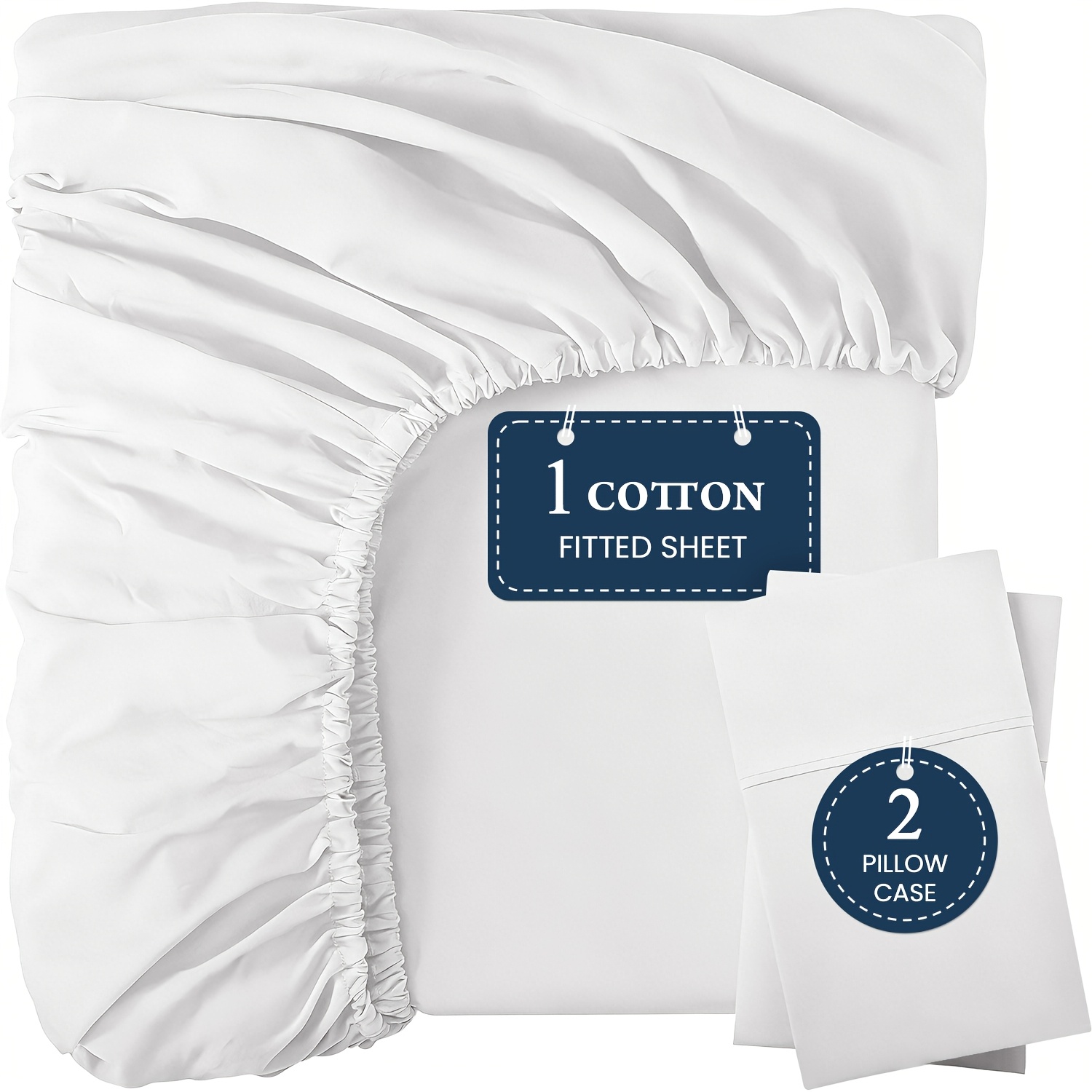 TEMU 2000tc 100% Fitted Sheet Set - Machine Washable, , Comfortable, Luxurious Bedding Set With Kids Sheet & Pillowcase Sets Suitable For Bedrooms,
