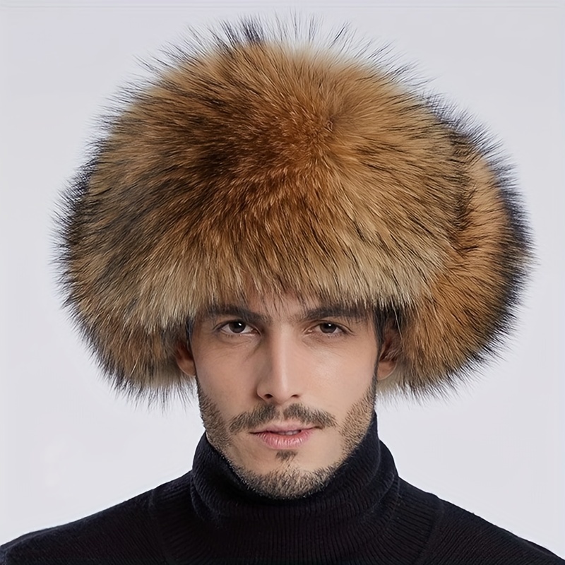 

Winter Men's Thickened Hat, Brimless Hat, Warm And Cold-proof Ushanka Hat, Fur Ski Hat, Suitable For Winter Outdoor