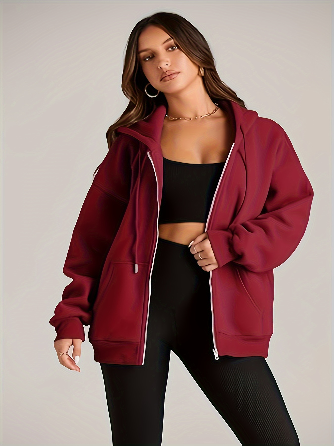 Ladies OVERSIZED Hoodie “Pirados TM 3.0” Bright Red & Black
