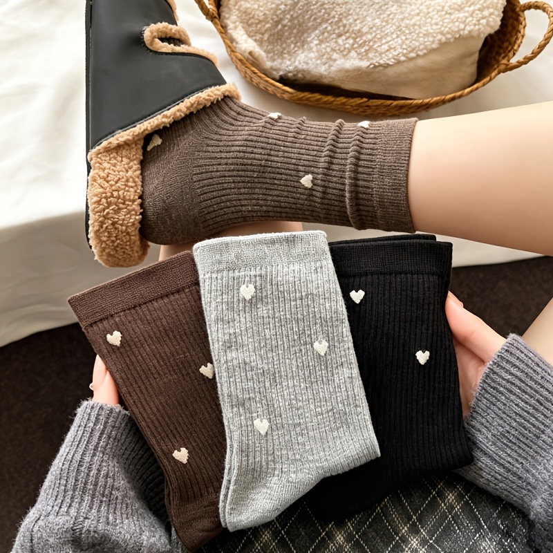 TEMU 4 Pairs Spring Autumn 2026 Winter New -shaped Japanese Ins Trendy All-match Long Socks