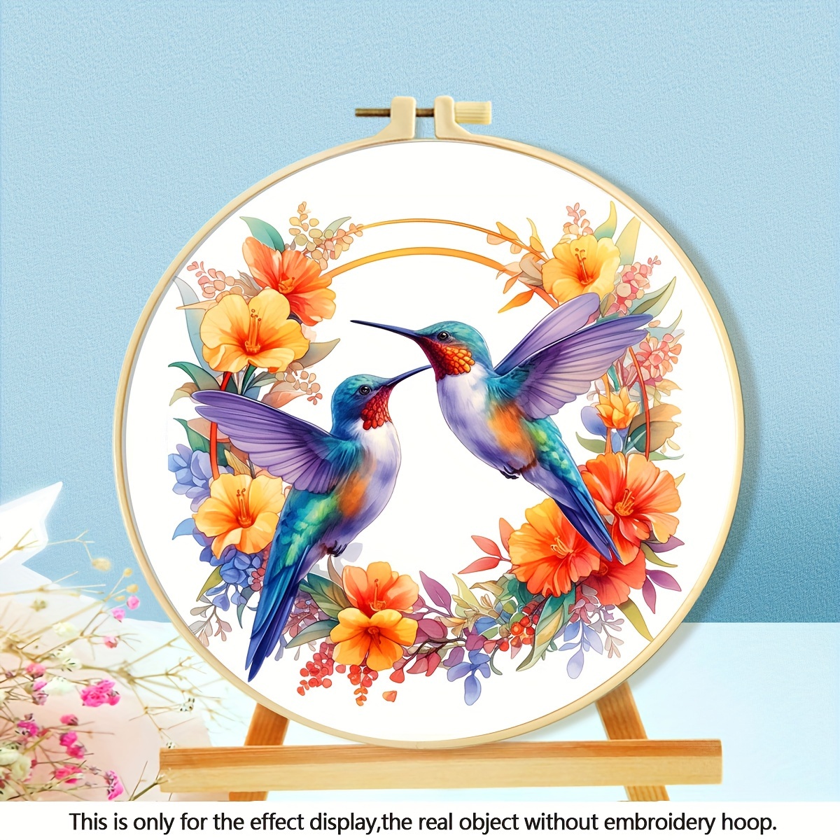 Image of 1 Set Adult - Kit, Bird Series Printed - Embroidery Kit Beginner 11ct Medium Grid 3 Strands Of Wall Decoration Or Gift