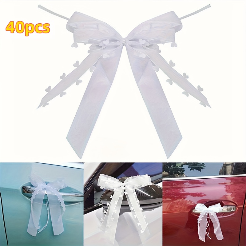 Set Of 40 Decorative Ribbons For Weddings, Suitable For Cars, Chairs, Parties, Holidays, Wedding Arches, Vases, And Photography Props