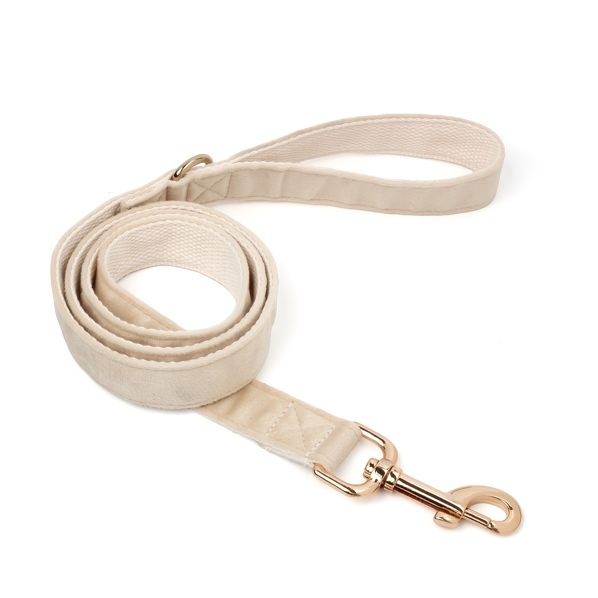 Solid-Color Velvet Dog Leash for Comfortable Outdoor Walks