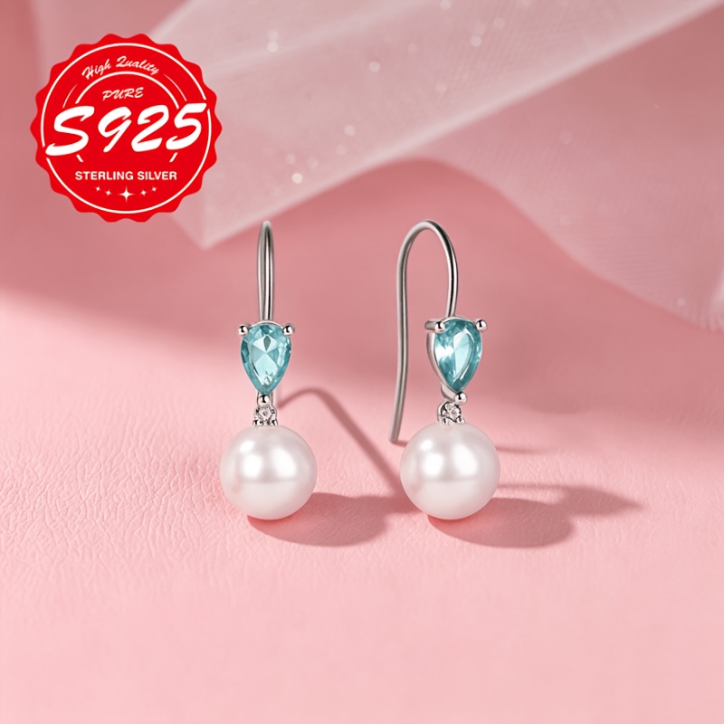 Women's S925 Sterling Silver Heart-shaped Earrings, Elegant