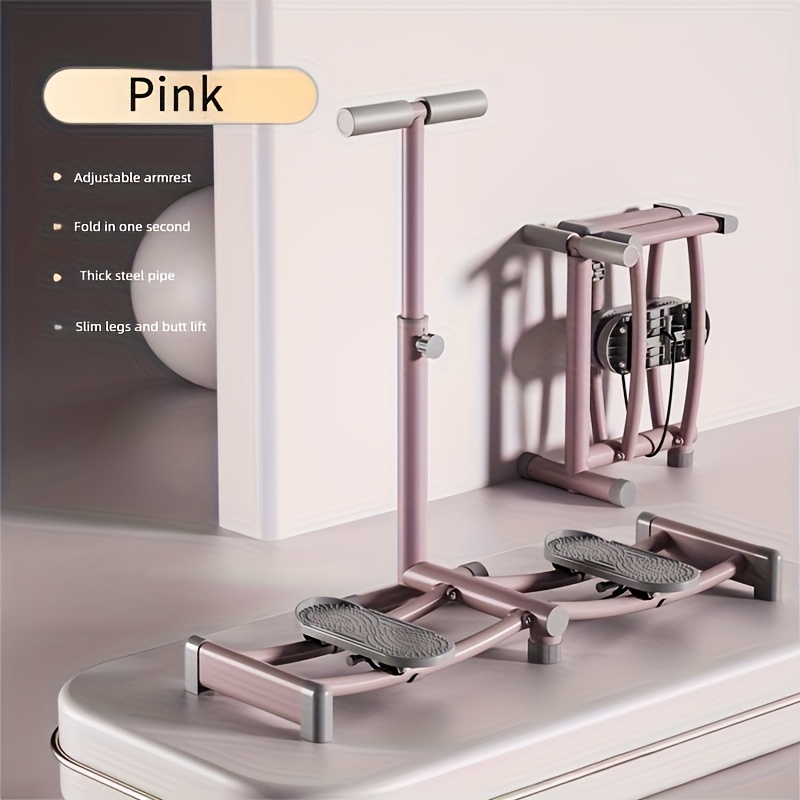 PERFCARE Foldable Leg-Shaping Ski Trainer with Adjustable Handrail Height - Full-Body Workout Machine for Thigh & Inner-Leg Muscle Training, Calves, Waist & Hip-Width Improvement, Space-Saving Home Gym Equipment, Sleek Fitness Gear