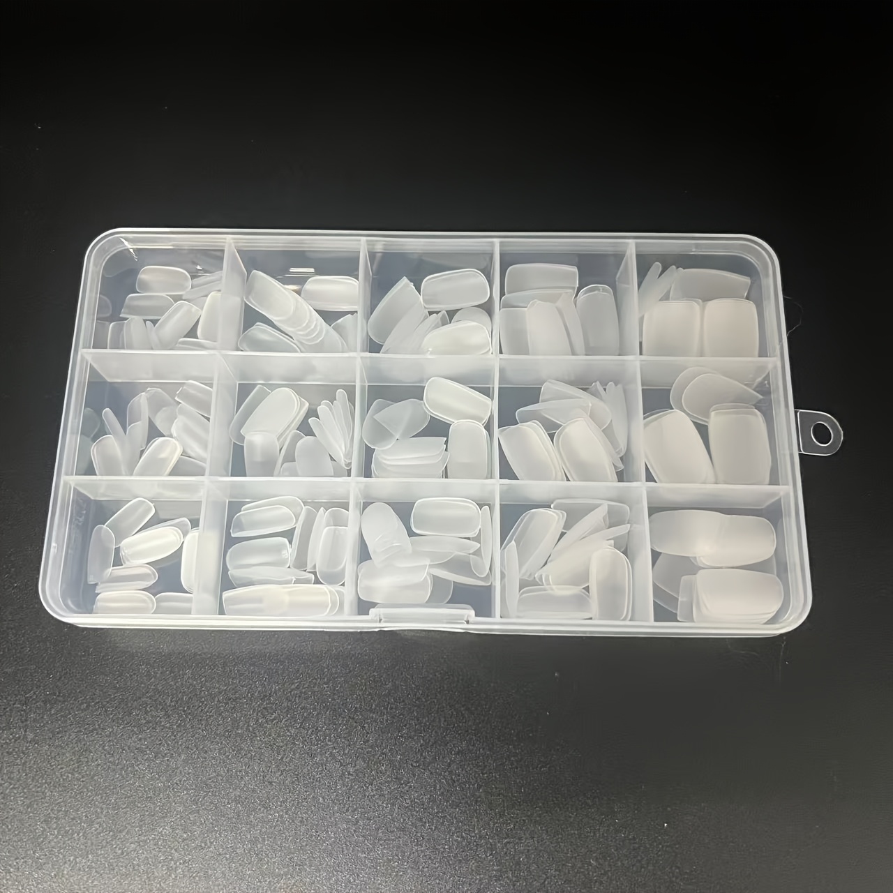Image of A Set Of 240 Frosted Trapezoidal For Nail Practice Pieces, Ideal For Nail Salons And Training, From Unique Materials And In High Demand