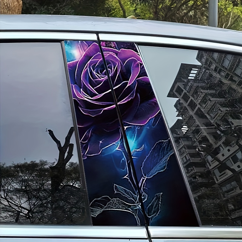 

2pcs & Purple Car Decals - B- , For