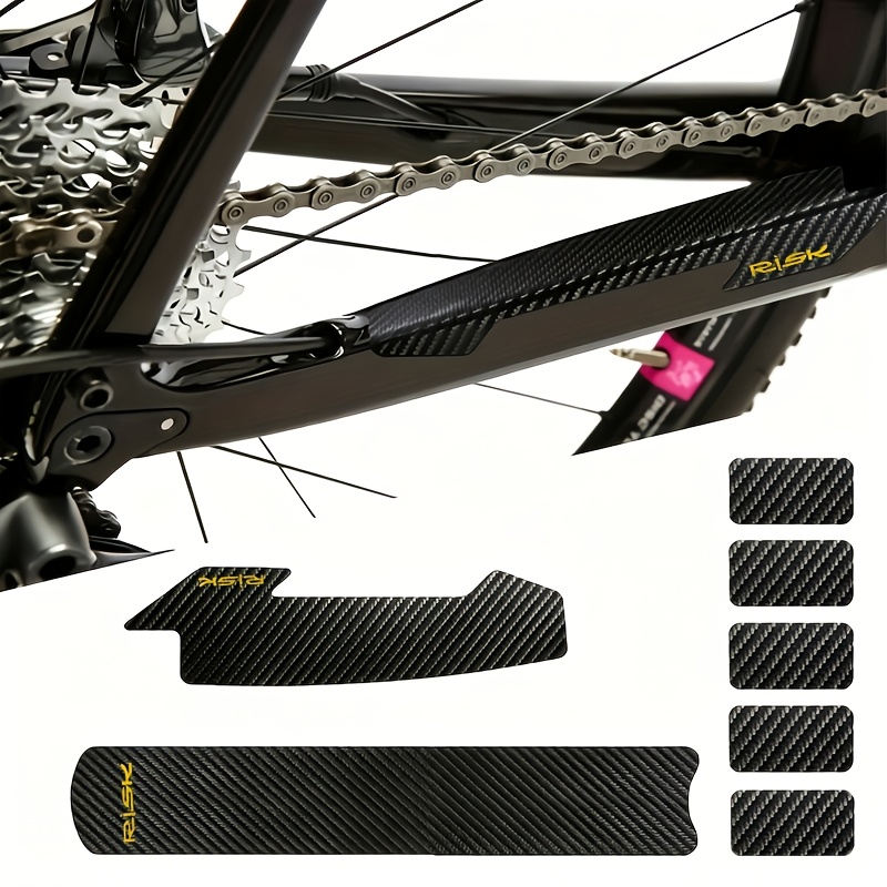 Image of 7pcs Bike And Frame Protection Tape - Scratch And Impact Resistant Pu Stickers For Mtb And Road Bikes,decorative Sticker