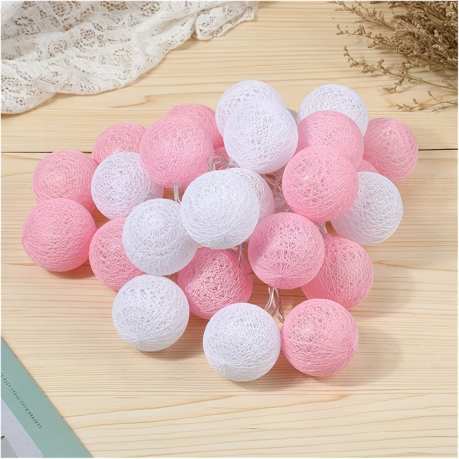 Image of 1pc Battery Powered Fairy Ball Lights, Perfect For Valentine's Day, Weddings, Parties, Christmas, And Home Decor