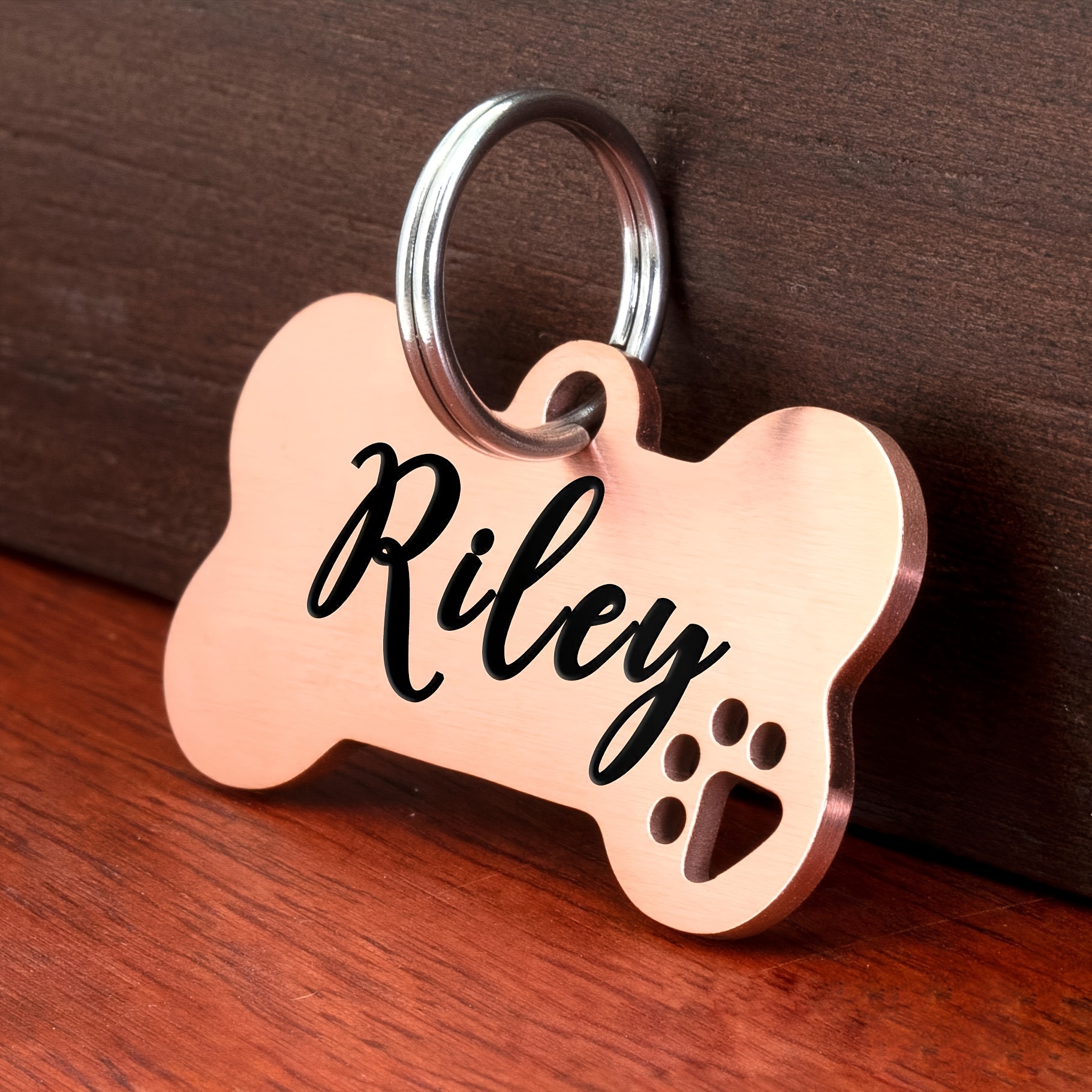 

Personalized Pet Domino - Stainless Steel - Engraved With Name And Phone Number - Dog Id Tag - Dimensions: 1.97" X 1.1".