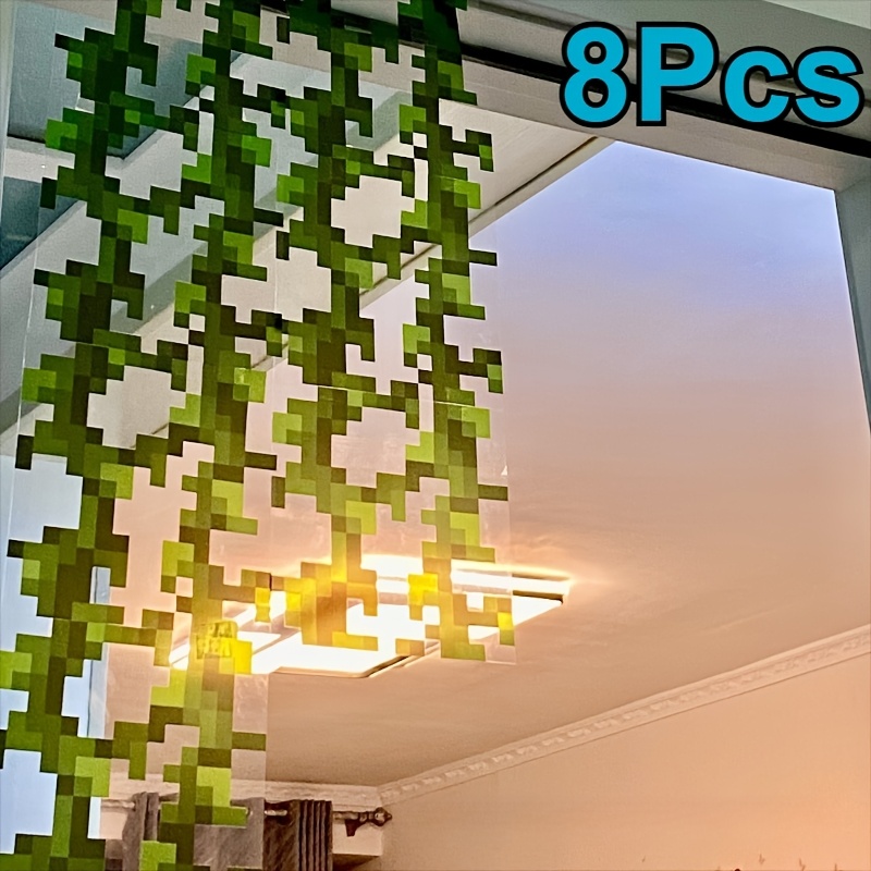 TEMU Autocollant mural vintage Game Pixel Vine, apportant de la du jeu, décoration murale pour chambre, salle de jeu, dortoir, autocollant à faire