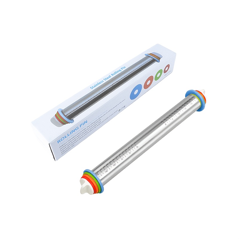 TEMU 17 Inch 430 Adjustable Thickness Rolling Pin Flour Stick