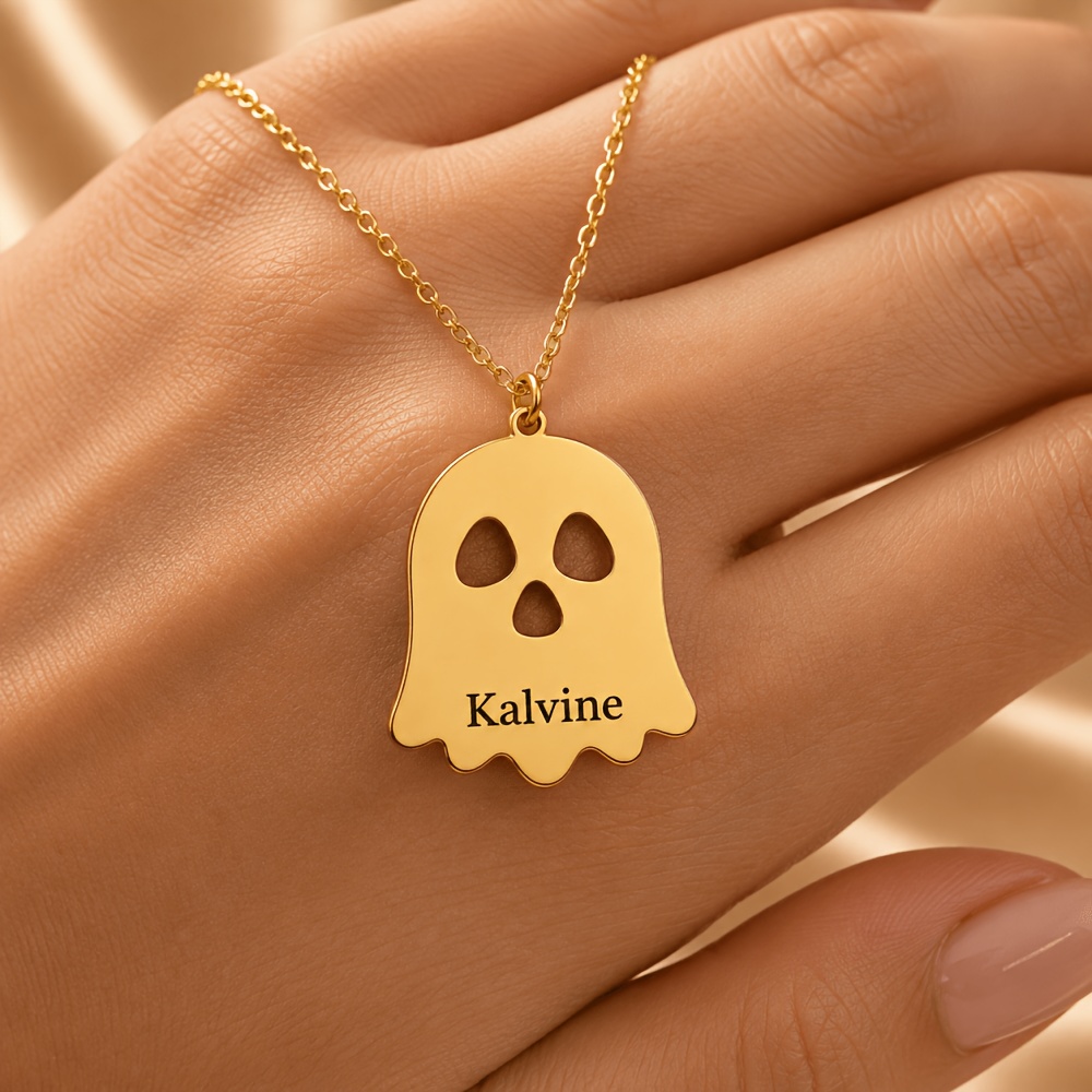 Personalized Cute Engraved Pendant Necklace