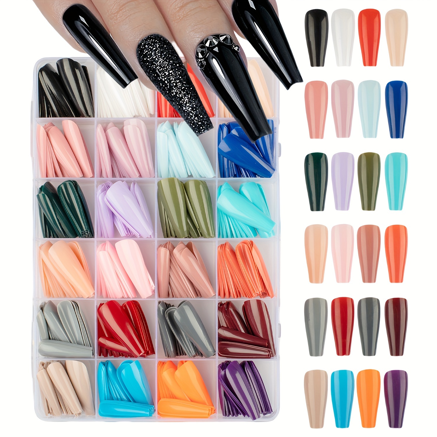 

576pcs Set - 24 , Length, Fake Kit For Women's Diy