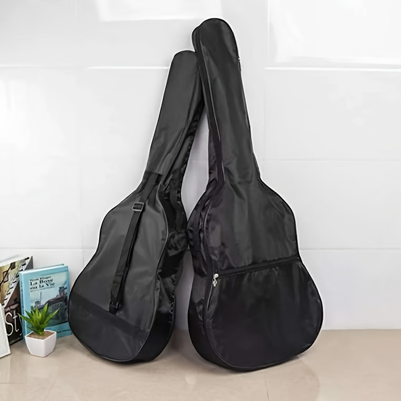 

Waterproof Guitar Gig Bag - Fit For 38" & 41" Acoustic Guitars, Padded Shoulder Straps, Black Fabric, Machine Washable