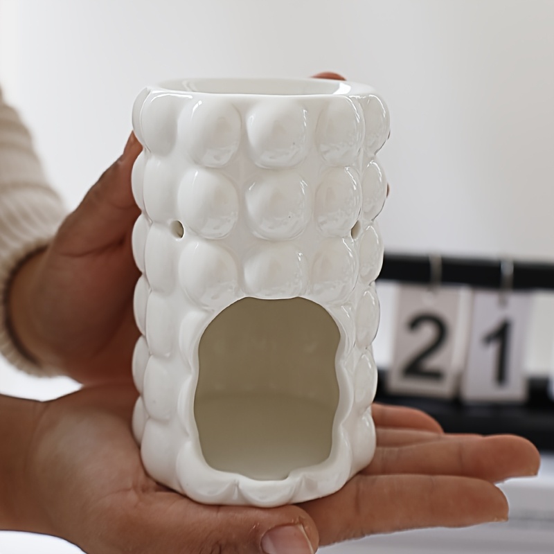 Image of Scandinavian Style Ceramic Essential Oil Stove Three-dimensional Candle Holder Aromatherapy Burner Home Decor Cross-border Threaded , Christmas, Halloween